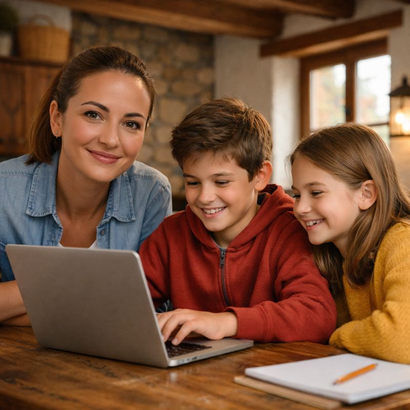 Jesica y sus hijos de Castalla