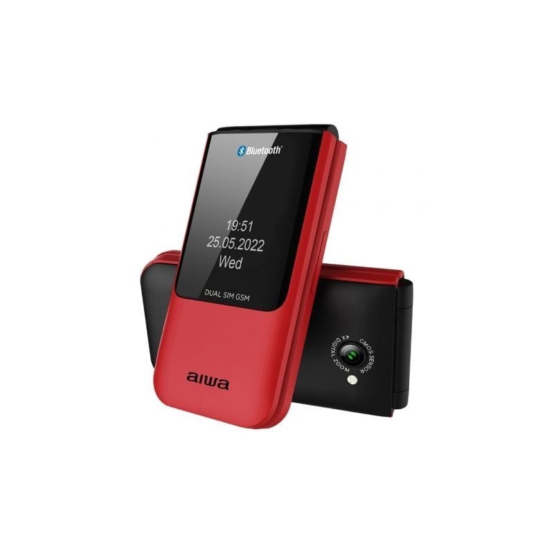 TelÃ©fono MÃ³vil Aiwa FP-24RD para Personas Mayores/ Rojo