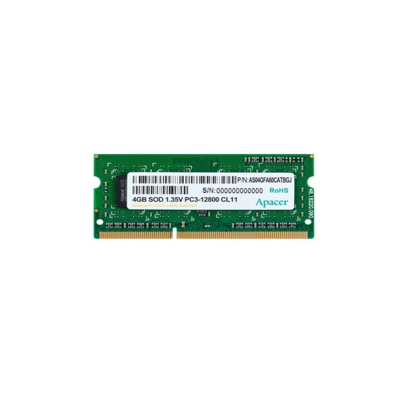 Memoria RAM Apacer 4GB/ DDR3/ 1600MHz/ 1.35V/ SODIMM