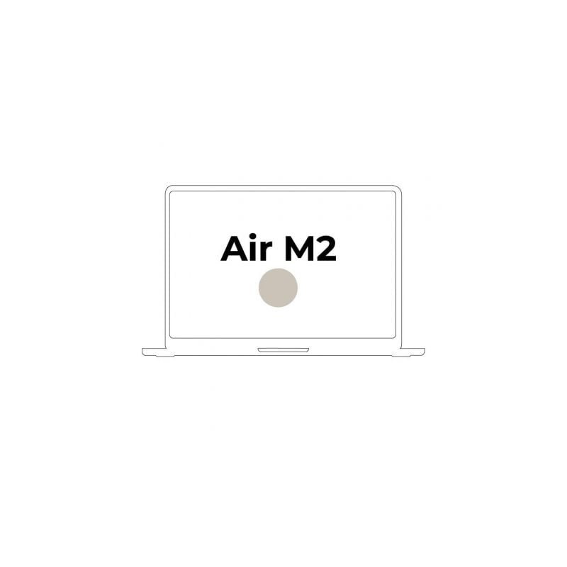 Apple Macbook Air 13.6'/ M2 8-Core CPU/ 8GB/ 256GB SSD/ 8-Core GPU/ Blanco Estrella