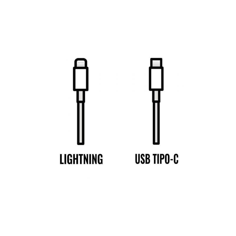 Cable de Carga Apple de conector USB Tipo-C a Lightning/ 2m