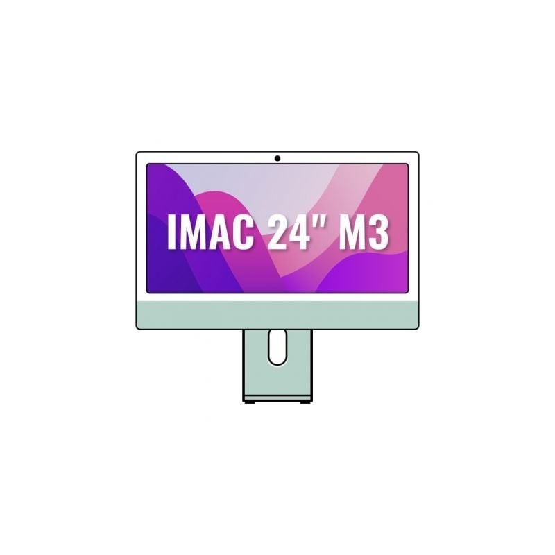 Apple iMac 24' Retina 4,5K / M3 8-Core CPU/ 8Gb/ 256Gb SSD/ 8-Core GPU/ Verde
