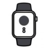 Apple Watch Series 8/ GPS/ Cellular/ 41mm/ Caja de Acero Inoxidable Grafito/ Correa Deportiva Medianoche