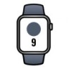 Apple Watch Series 9/ GPS/ Cellular/ 41mm/ Caja de Aluminio Plata/ Correa Deportiva Azul Tempestad S/M