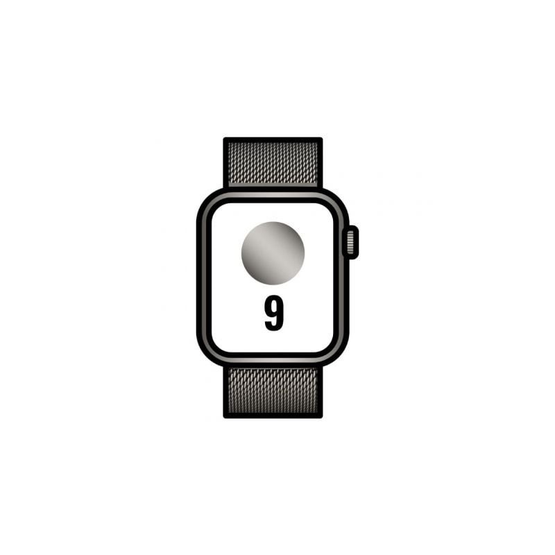 Apple Watch Series 9/ Gps/ Cellular/ 41mm/ Caja de Acero Grafito/ Correa Milanese Loop Grafito