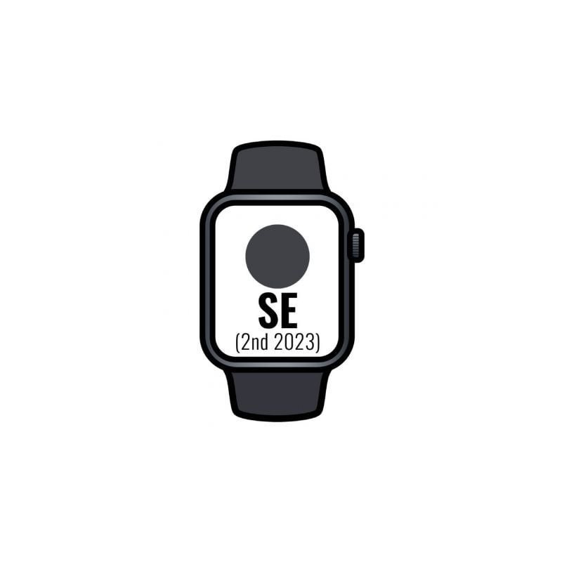Apple Watch SE 2 Gen 2023/ GPS/ 40mm/ Caja de Aluminio Medianoche/ Correa Deportiva Medianoche S/M