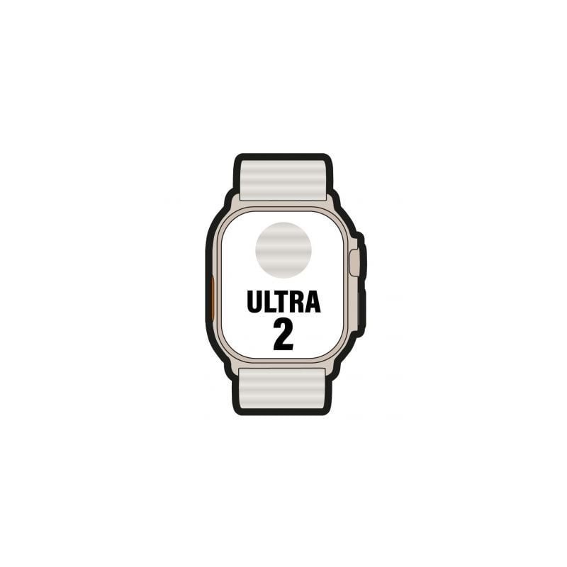 Apple Watch Ultra 2/ GPS/ Cellular/ 49mm/ Caja de Titanio/ Correa Ocean Blanca