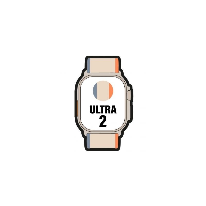 Apple Watch Ultra 2/ GPS/ Cellular/ 49mm/ Caja de Titanio/ Correa Loop Trail Naranja/Beis M/L
