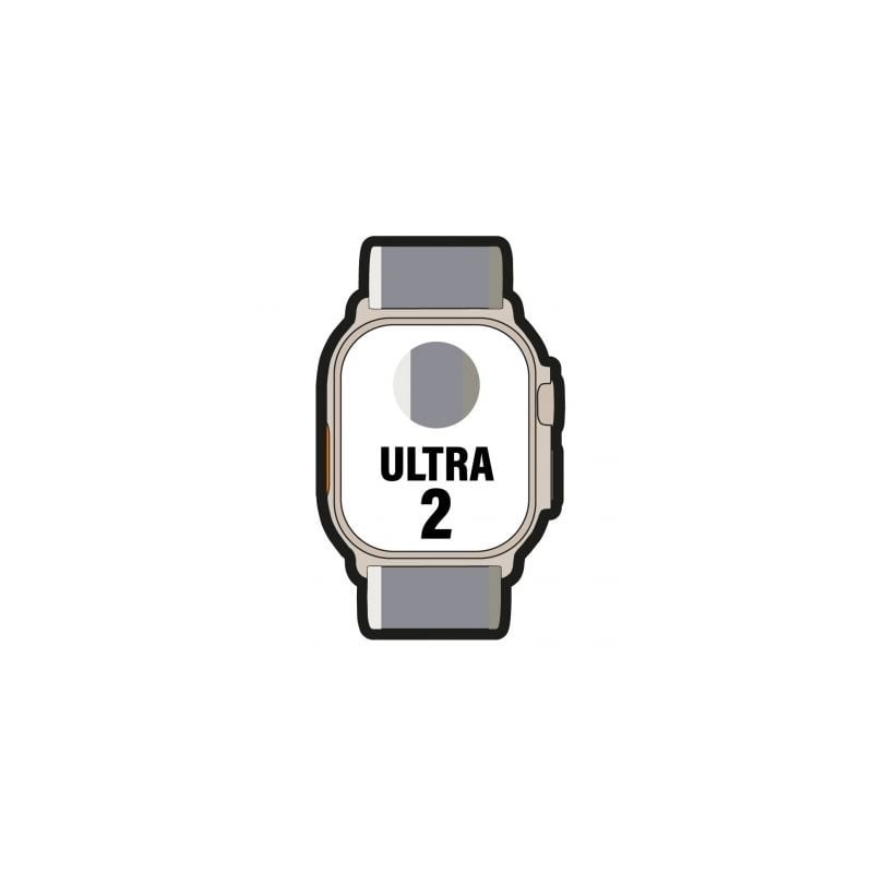 Apple Watch Ultra 2/ GPS/ Cellular/ 49mm/ Caja de Titanio/ Correa Loop Trail Verde/Gris S/M