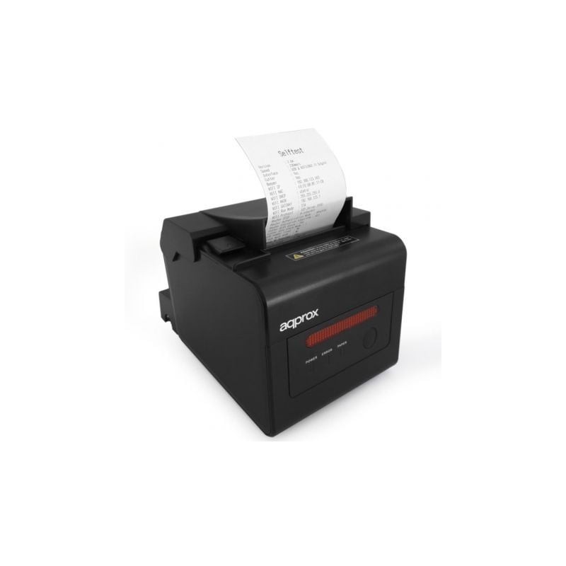 Impresora de Tickets Approx appPOS80WIFI+LAN/ TÃ©rmica/ Ancho papel 58 y 80mm/ USB-WiFi-LAN-RS232-RJ11/ Negra