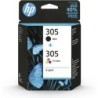 Cartucho de Tinta Original HP nÂº305 Multipack/ Negro/ Tricolor