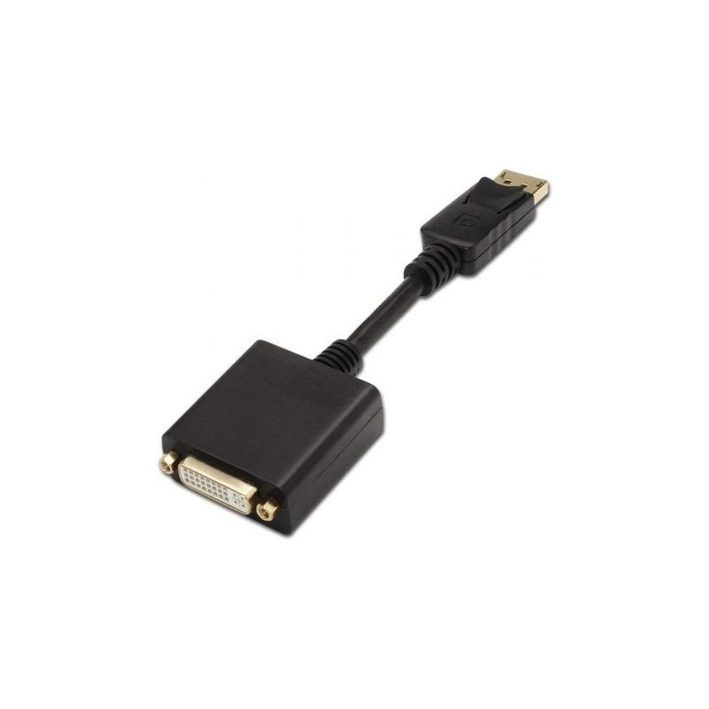 Cable Conversor Aisens A125-0133/ Displayport Macho - DVI Hembra/ 15cm/ Negro