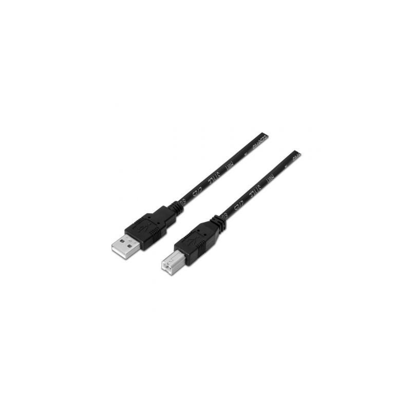 Cable USB 2.0 Impresora Aisens A101-0006/ USB Tipo-B Macho - USB Macho/ 1.8m/ Negro