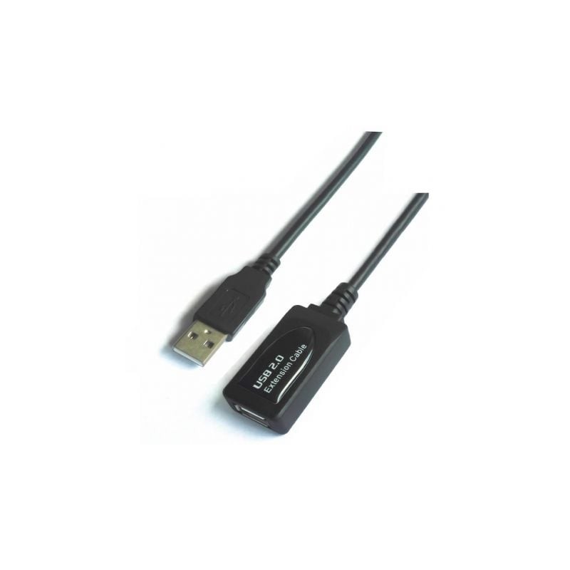 Cable Alargador USB 2.0 Aisens A101-0018/ USB Macho - USB Hembra/ 5m/ Negro