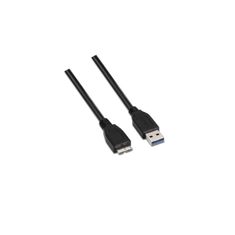 Cable USB 3.0 Aisens A105-0043/ USB Macho - MicroUSB Macho/ 1m/ Negro
