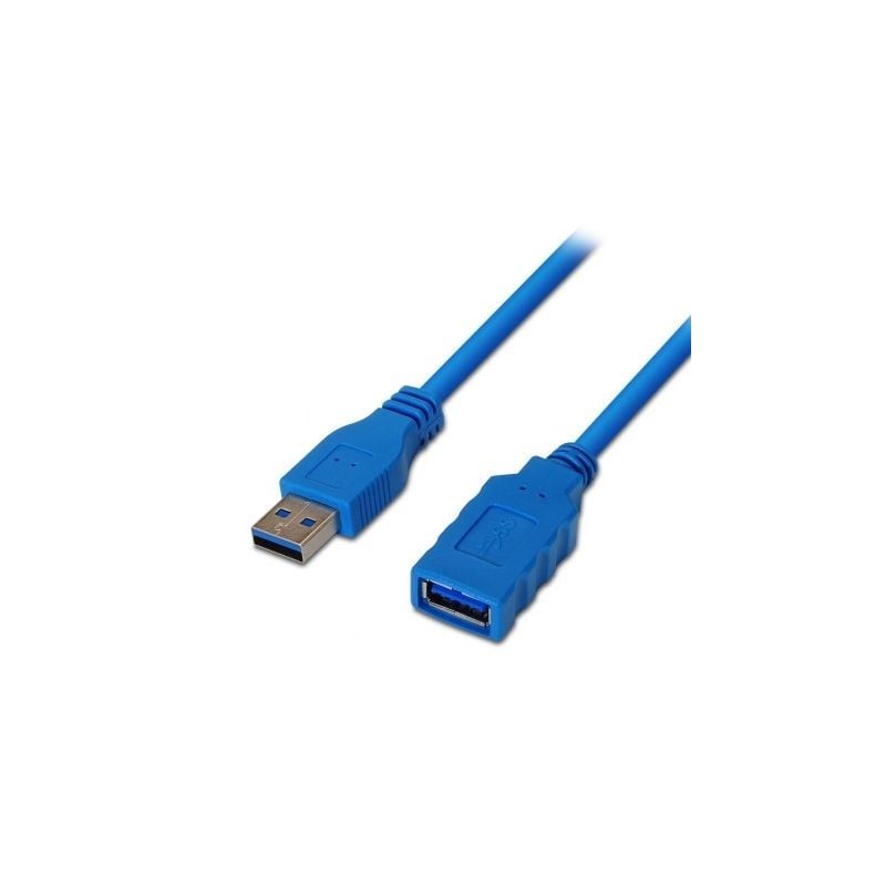 Cable Alargador USB 3.0 Aisens A105-0045/ USB Macho - USB Hembra/ 1m / Azul
