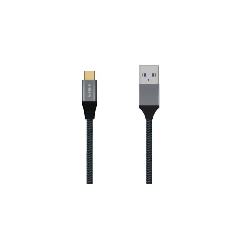 Cable USB 3.1 Aisens A107-0633/ USB Tipo-C Macho - USB Macho/ 2m/ Gris