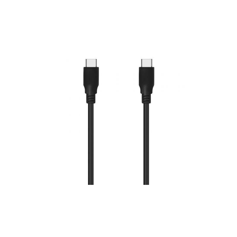 Cable USB 3.2 Tipo-C Aisens A107-0704 20GBPS 5A 100W/ USB Tipo-C Macho - USB Tipo-C Macho/ 2m/ Negro