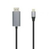 Cable DisplayPort Aisens A109-0394/ USB Tipo-C Macho - DisplayPort Macho/ 80cm/ Negro