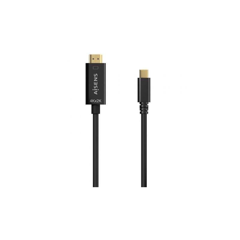Cable Conversor HDMI 4K Aisens A109-0623/ USB Tipo-C Macho - HDMI Macho/ 80cm/ Negro