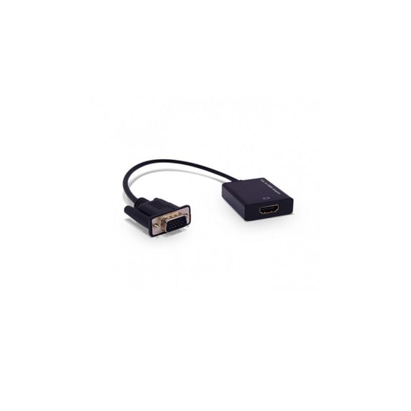 Cable Conversor 3GO C132 HDMI Hembra - VGA Macho/ 28.5cm/ Negro