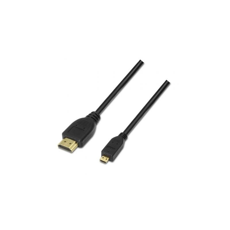 Cable Micro HDMI Aisens A119-0116/ HDMI Macho - Micro HDMI Macho/ 0.8m/ Negro