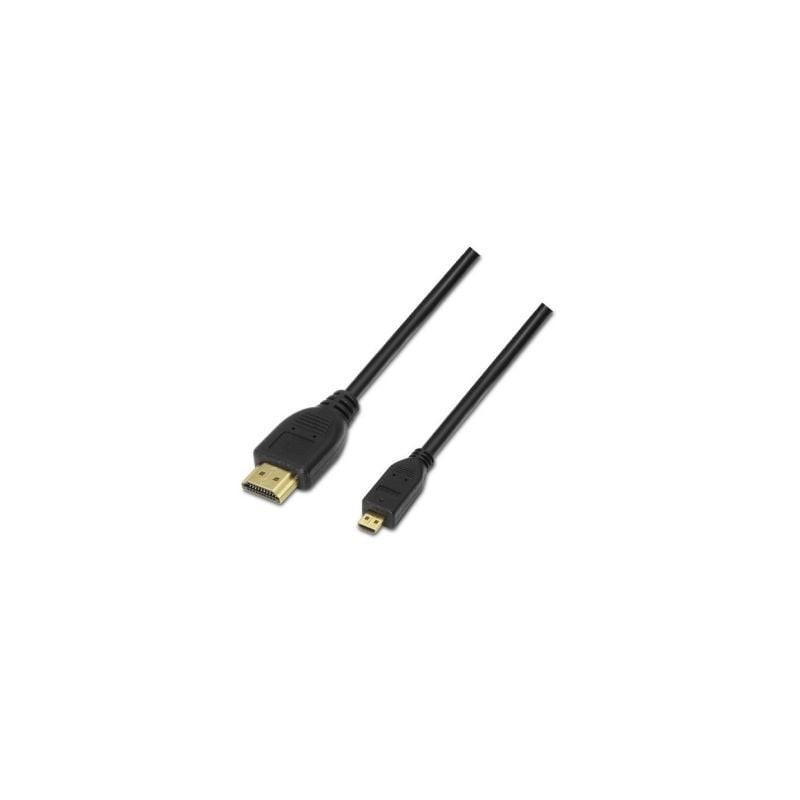 Cable Micro HDMI Aisens A119-0117/ HDMI Macho - Micro HDMI Macho/ 1.8m/ Negro