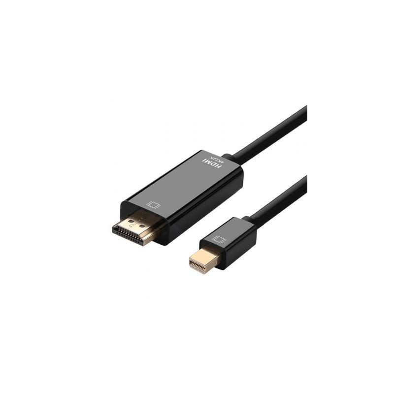 Cable Conversor Aisens A125-0361/ Mini DisplayPort Macho - HDMI Macho/ 2m/ Negro