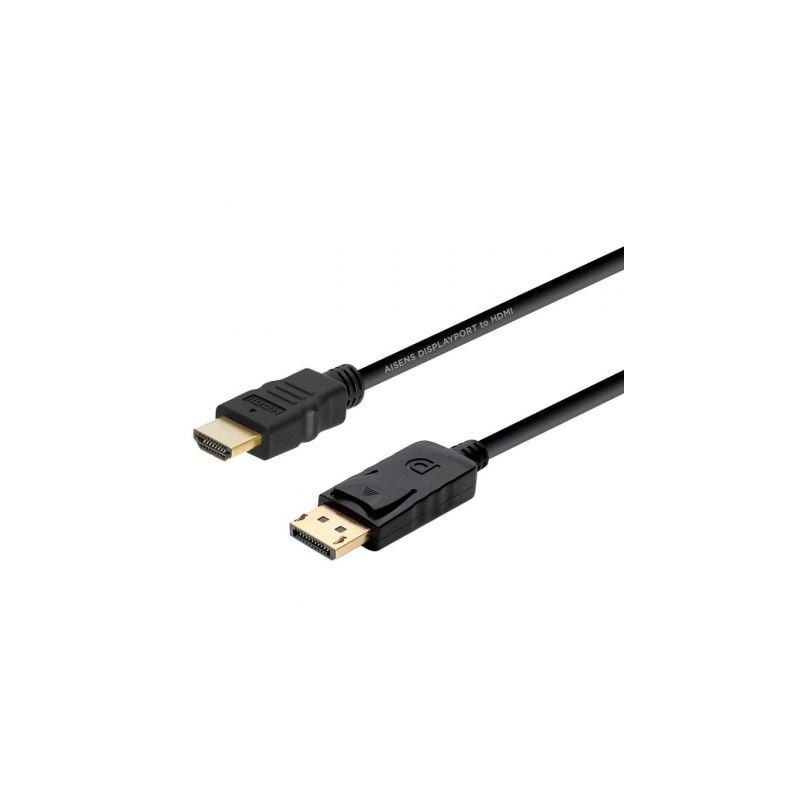Cable Conversor Aisens A125-0364/ DisplayPort Macho - HDMI Macho/ 2m/ Negro