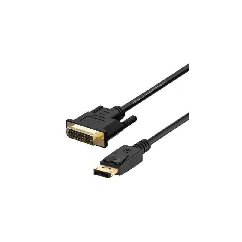 Cable Conversor Aisens A125-0366/ DisplayPort Macho - DVI Macho/ 2m/ Negro