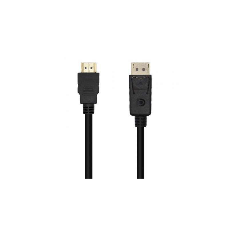 Cable Conversor Aisens A125-0460/ Displayport Macho - HDMI Macho/ 3m/ Negro
