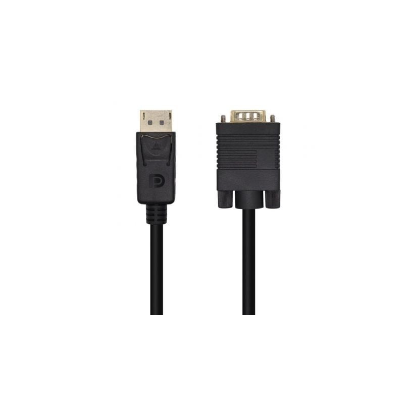Cable Conversor Aisens A125-0462/ DisplayPort Macho - VGA Macho/ 3m/ Negro