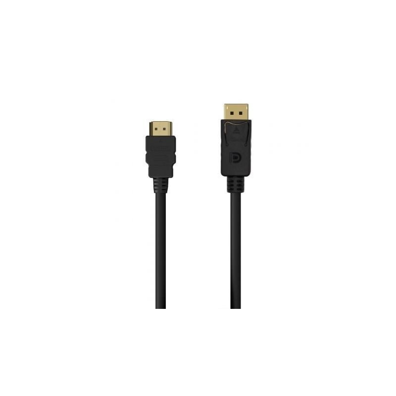 Cable Conversor Aisens A125-0550/ Displayport Macho - HDMI Macho/ 50cm/ Negro