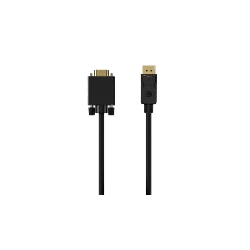 Cable Conversor Aisens A125-0552/ Displayport Macho - VGA Macho/ 1m/ Negro