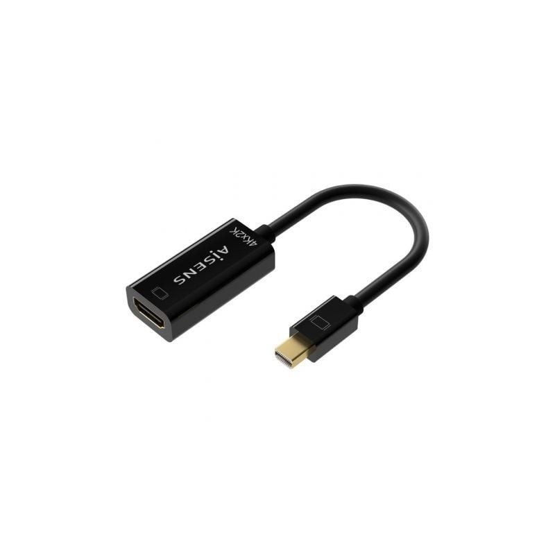 Cable Conversor Aisens A125-0643/ Mini Displayport Macho - HDMI Hembra/ 15cm/ Negro