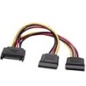 Cable AlimentaciÃ³n Aisens A131-0353/ SATA Macho - 2x SATA Hembra/ 20cm/ Negro