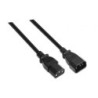 Cable Alargador de AlimentaciÃ³n CPU Aisens A132-0171/ IEC C13 Hembra - IEC C14 Macho/ 1.5m/ Negro