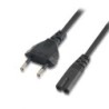 Cable AlimentaciÃ³n Forma 8 Aisens A132-0173/ CEE7/16 Macho - C7 Hembra/ 1.5m/ Negro