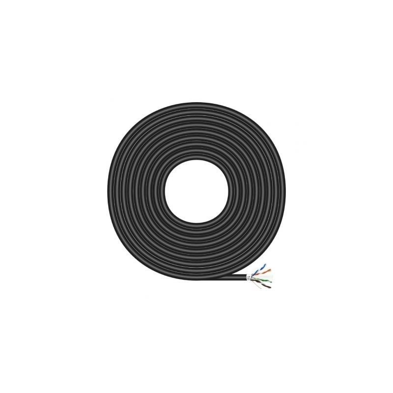Bobina de Cable RJ45 para Exteriores FTP AWG24 Aisens A135-0673 Cat.6/ 100m/ Impermeable/ Negro