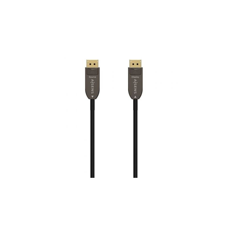 Cable Displayport 1.4 AOC 8K Aisens A155-0610/ Displayport Macho - Displayport Macho/ 50m/ Negro