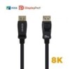 Cable DisplayPort 1.4 8K Aisens A149-0430/ DisplayPort Macho - DisplayPort Macho/ 50cm/ Certificado/ Negro