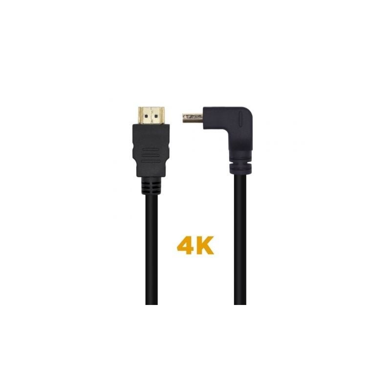 Cable HDMI 2.0 4K Aisens A120-0456/ HDMI Macho - HDMI Macho/ 1m/ Negro
