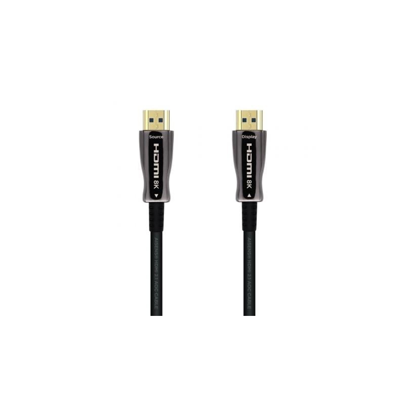 Cable HDMI 2.1 AOC 8K Aisens A153-0521/ HDMI Macho - HDMI Macho/ 50m/ Negro