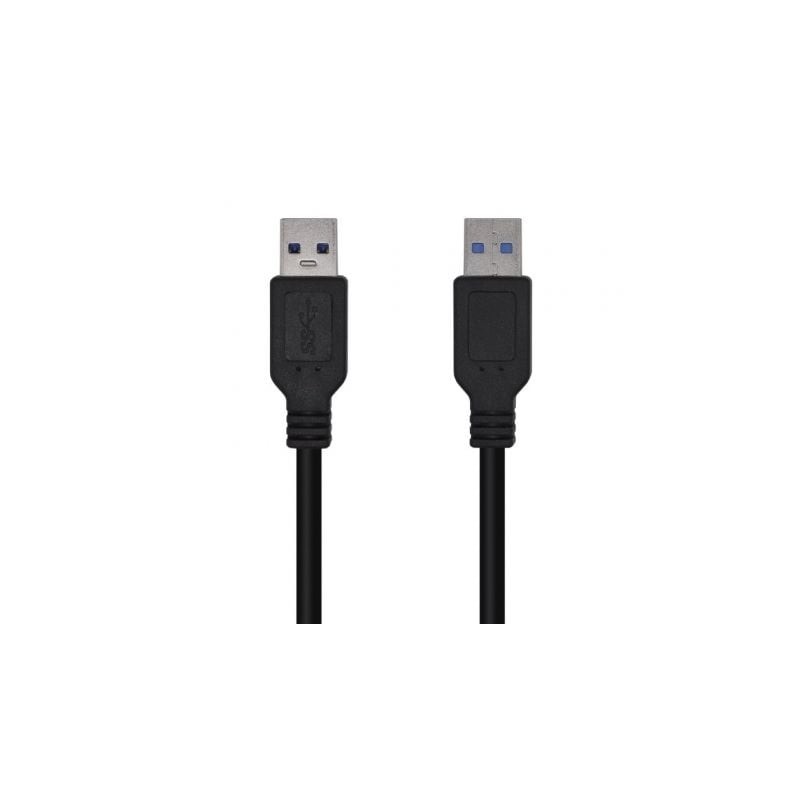 Cable USB 3.0 Aisens A105-0448/ USB Macho - USB Macho/ 3m/ Negro