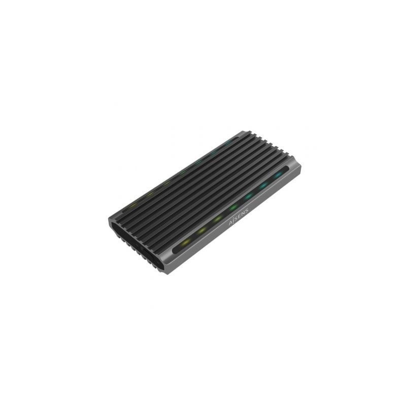 Caja Externa para Disco SSD M.2 SATA/NVMe Aisens ASM2-RGB011GR/ USB 3.2 Gen2/ Sin Tornillos