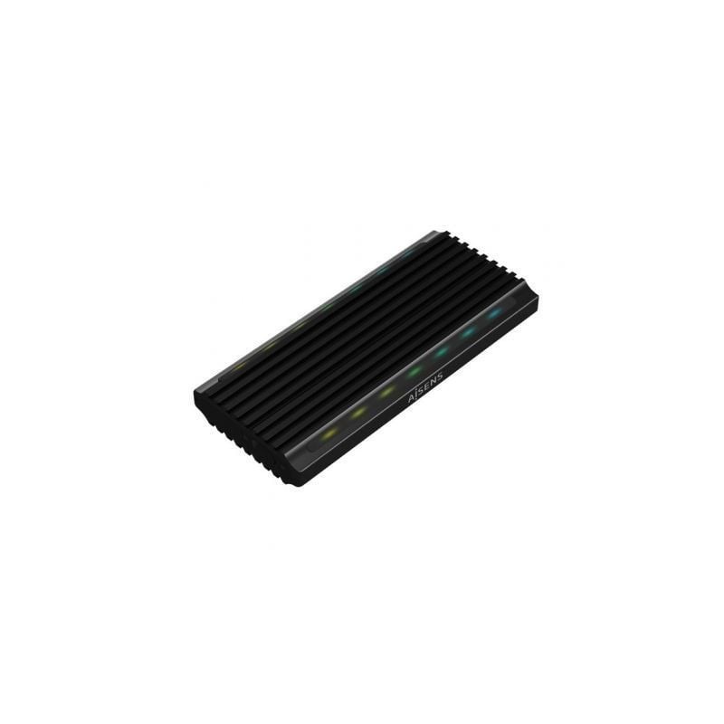 Caja Externa para Disco SSD M.2 SATA/NVMe Aisens ASM2-RGB012B/ USB 3.2/ Sin tornillos