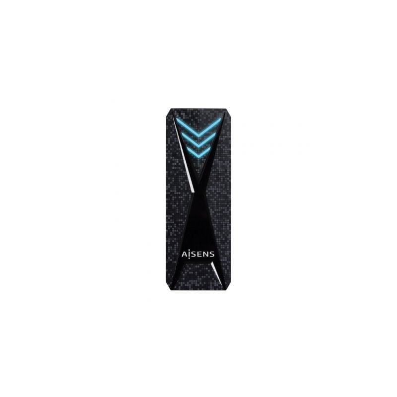 Caja Externa para Disco SSD M.2 NVMe Aisens ASM2-RGB013B/ USB 3.2 Gen2/ Sin Tornillos