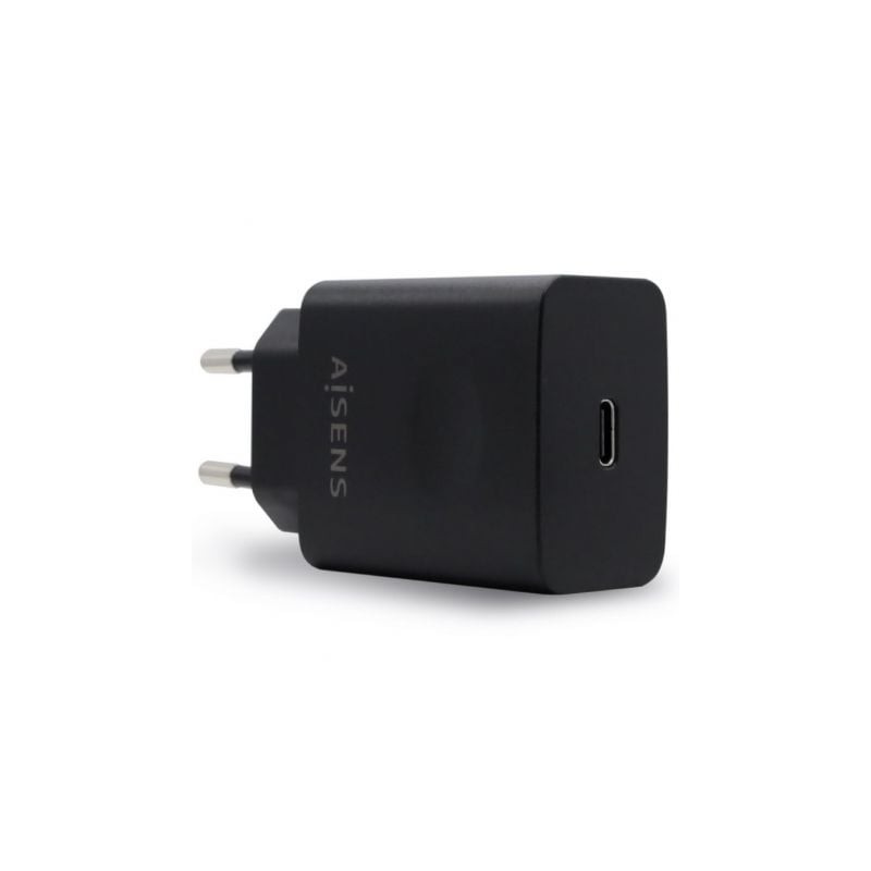 Cargador de Pared Aisens ASCH-1PD20-BK/ 1xUSB Tipo-C/ 20W