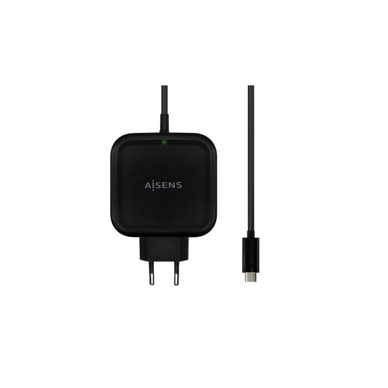 Cargador de Pared Aisens ASCH-1PD65WL-BK/ 1xUSB Tipo-C/ 65W
