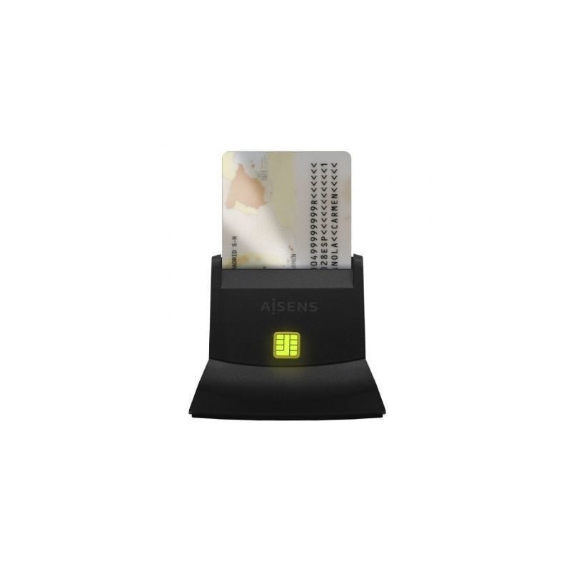 Lector de DNI y Tarjetas Aisens ASCR-SN05-BK/ Negro